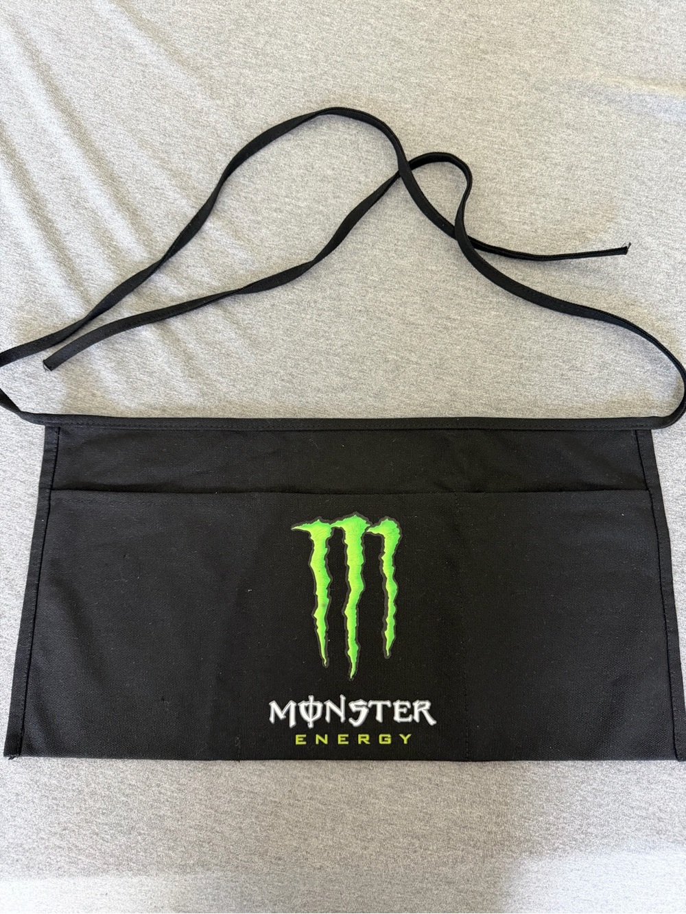 12 Monster Energy 3 Pocket Half Apron Waist Pockets Logo Graphic Black